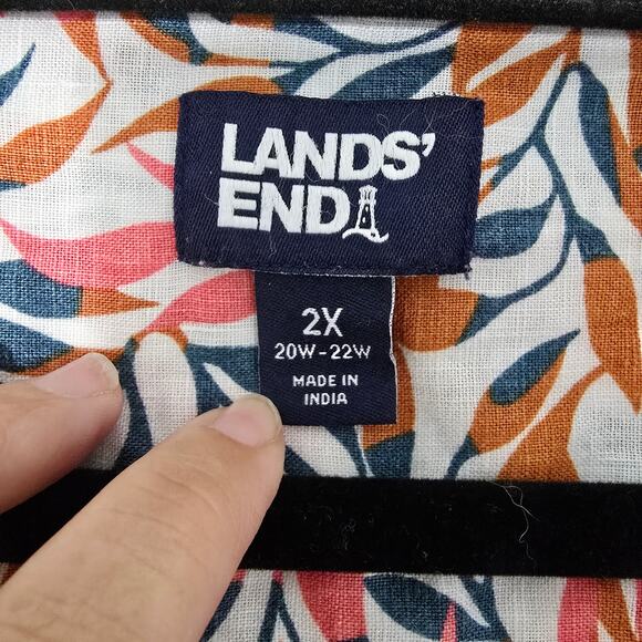 Women's Linen A-Line Long Sleeve Tunic Top Linen Size 2X - Picture 4 of 9